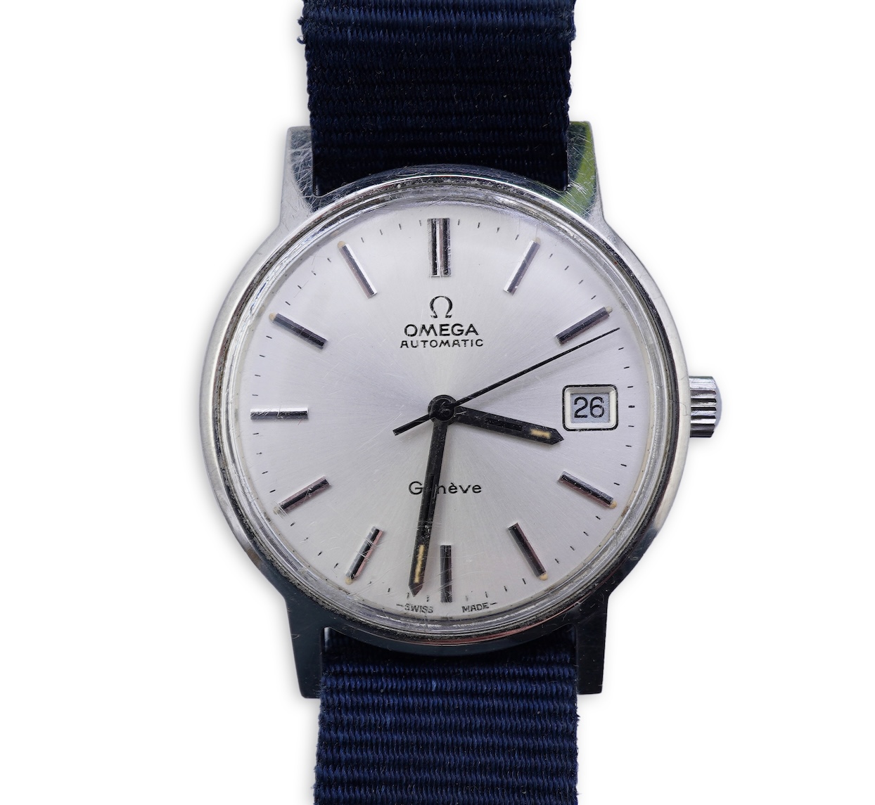 A gentleman's early 1970's stainless steel Omega Automatic wrist watch